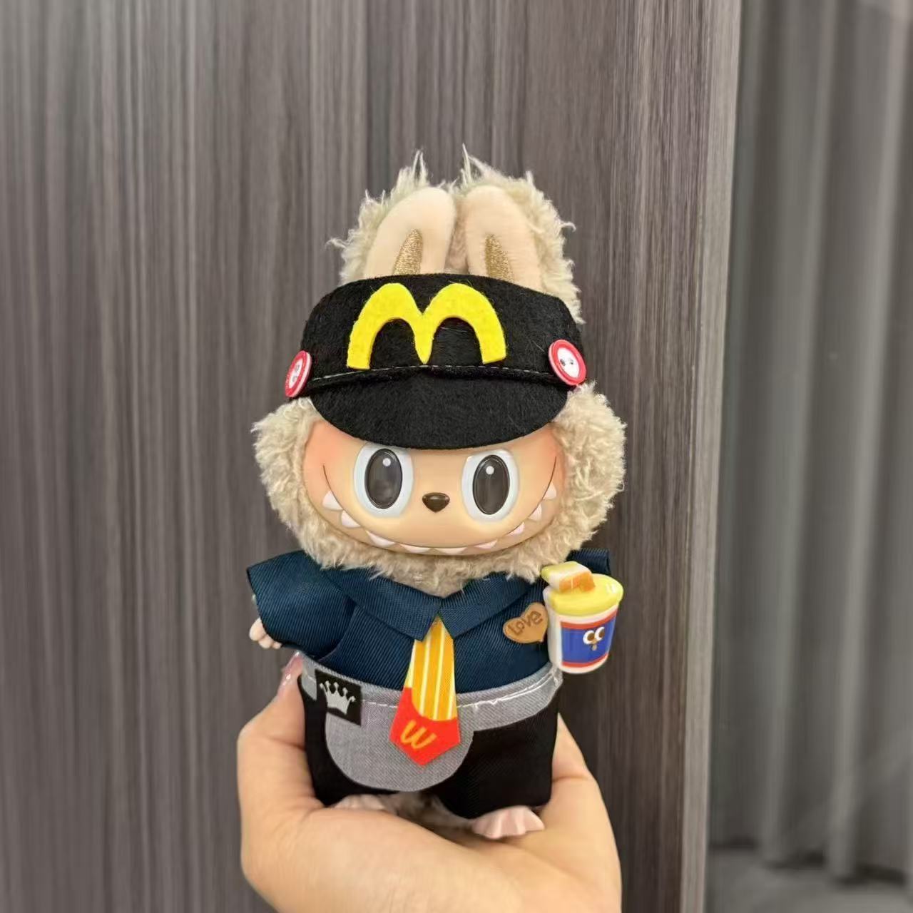 🍔 Labubu Fast Food Manager Outfit – Golden Arches Edition
