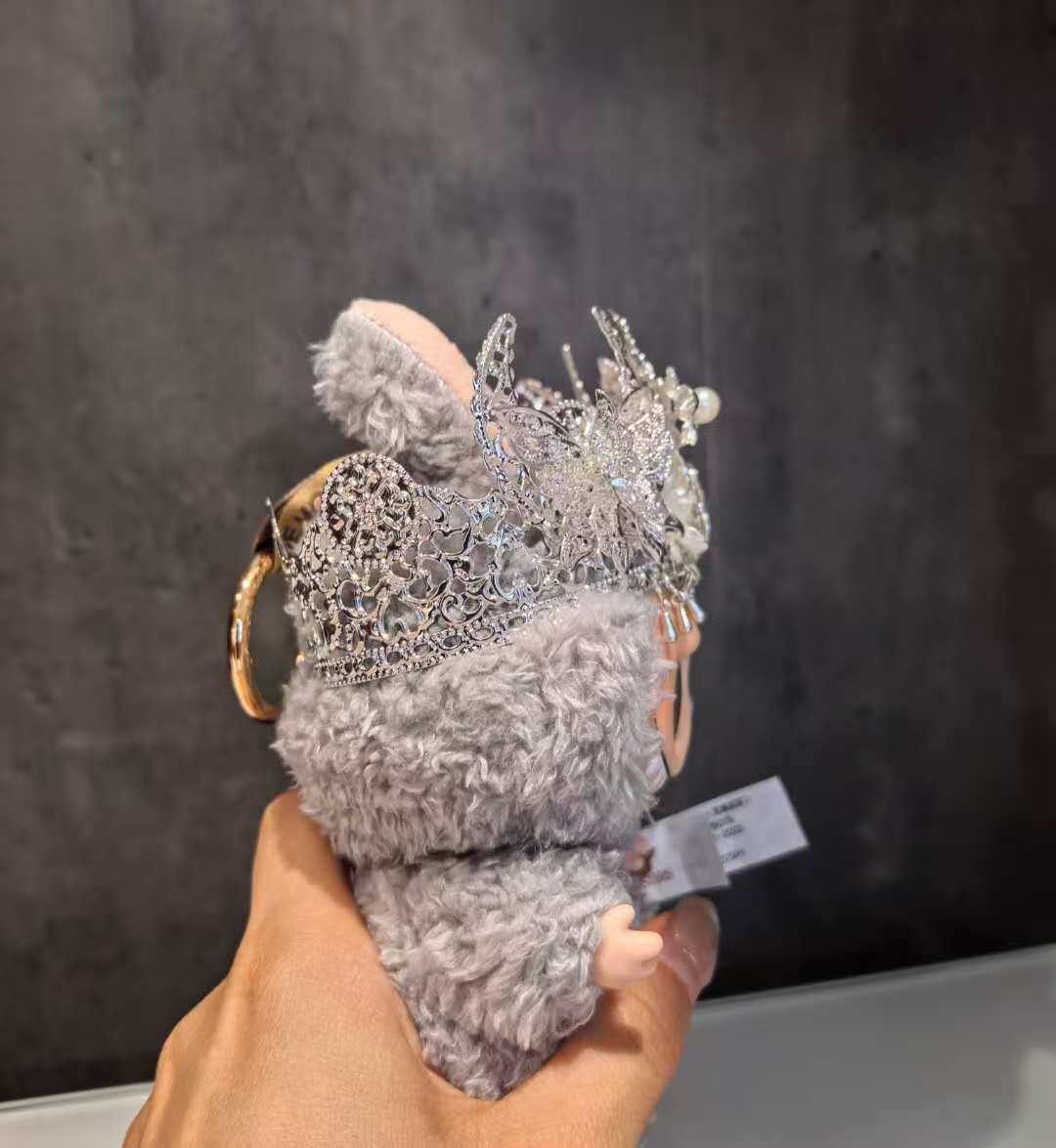 👑 Labubu Royal Crown – Silver Filigree Pearl Edition